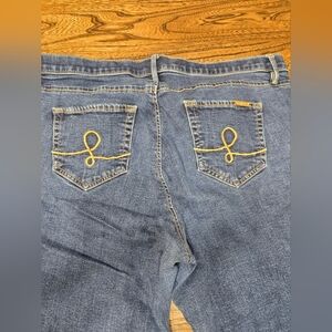 Lilly Pulitzer Straight Leg Jeans Size 16 Medium Wash Stretch Denim